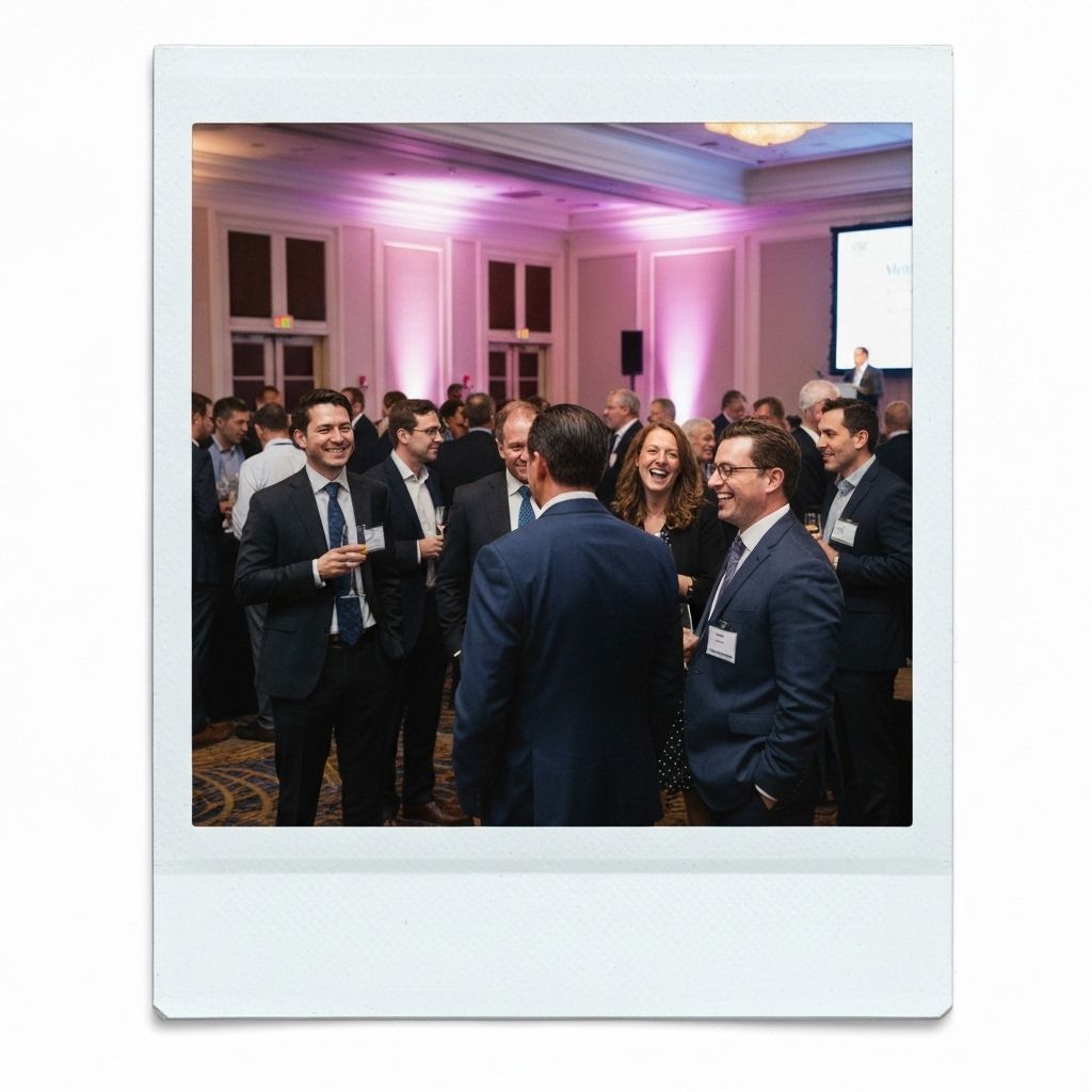 Corporate event polaroid style photo