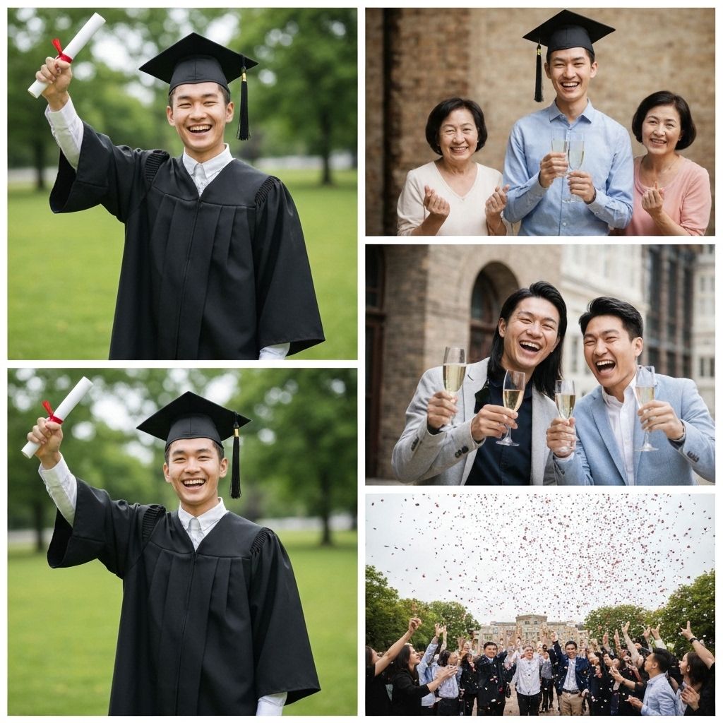 Graduation celebration photo strip